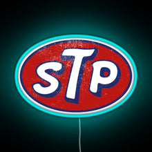 Load image into Gallery viewer, STP March Logo Vintage RGB neon sign lightblue 