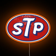 Load image into Gallery viewer, STP March Logo Vintage RGB neon sign orange