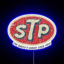 Load image into Gallery viewer, STP Racer s Choice 1954 RGB neon sign blue