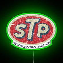 Load image into Gallery viewer, STP Racer s Choice 1954 RGB neon sign green