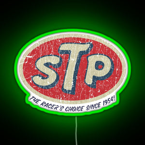 STP Racer s Choice 1954 RGB neon sign green