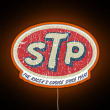 Load image into Gallery viewer, STP Racer s Choice 1954 RGB neon sign orange