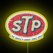 Load image into Gallery viewer, STP Racer s Choice 1954 RGB neon sign yellow