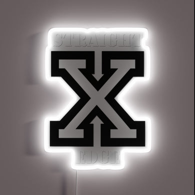 Eye-catching RGB LED neon sign with straight edge design.