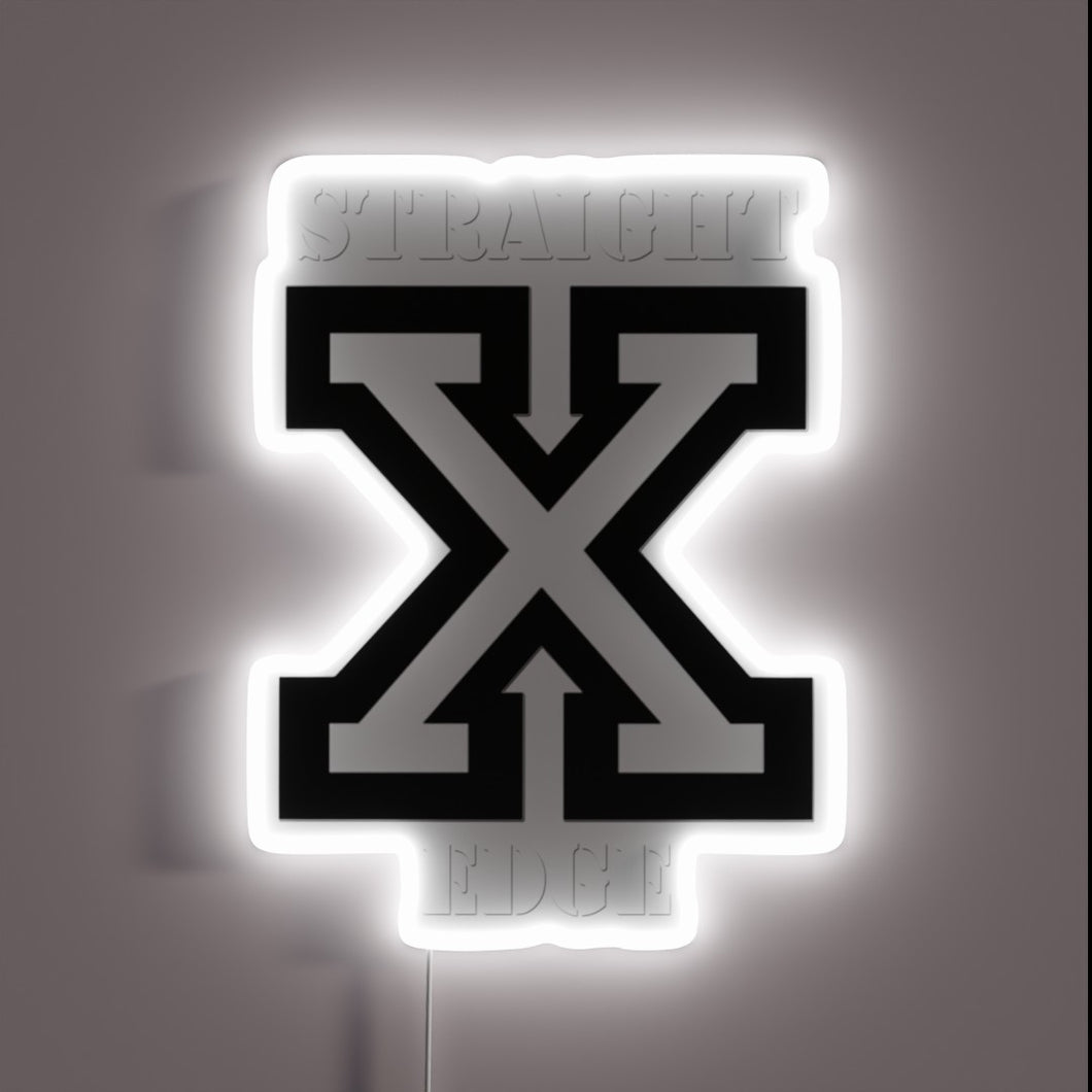 Eye-catching RGB LED neon sign with straight edge design.