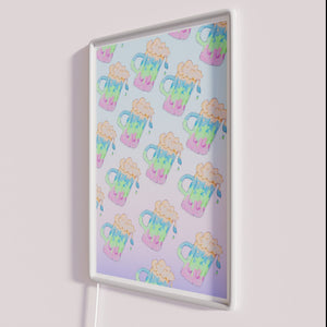 Brighten up your bar with unique blue green gradient neon