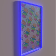 Load image into Gallery viewer, Electric blue and green gradient glow in a unique design.