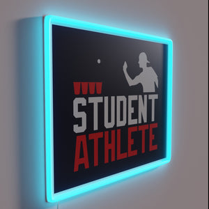 Neon NCAA Student Athlete Beer Pong Championship Trophy Sign Decoration