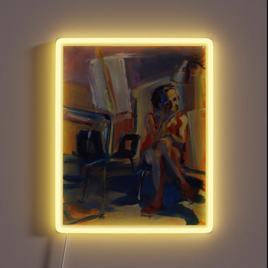 Add vibrant studio ambiance with this colorful RGB neon sign.
