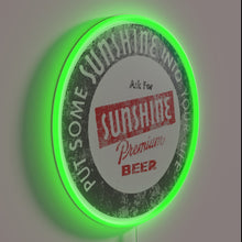 Load image into Gallery viewer, Vibrant RGB neon beer sign that radiates joyful sunshine vibes
