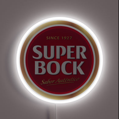 Authentic Super Bock Neon Sign with RGB Lighting Since 1927