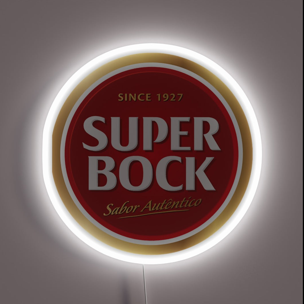Vintage Super Bock Neon Sign Since 1927 Portuguese Brewery Icon