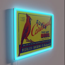 Load image into Gallery viewer, Vibrant cardinal-themed beer bar decor with colorful RGB neon lights