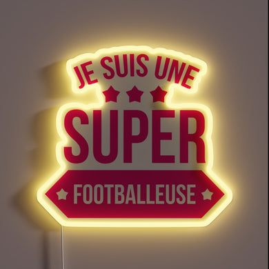 Customizable sports decor featuring vibrant RGB lighting for enthusiasts.