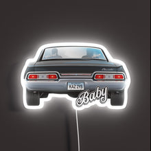 Load image into Gallery viewer, Supernatural Impala Baby RGB neon sign, front view lit, printed on acrylic