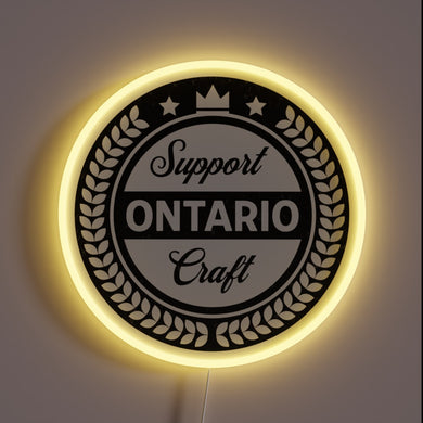 RGB Neon Sign Celebrating Ontario's Independent Craft Breweries and Culture