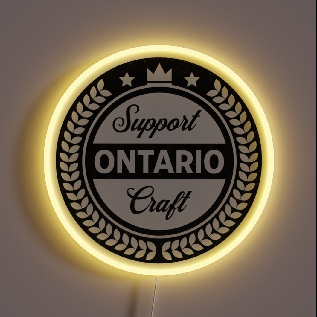RGB Neon Sign Celebrating Ontario's Independent Craft Breweries and Culture