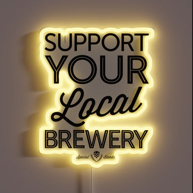 Brighten up your bar with this vibrant brewery support sign