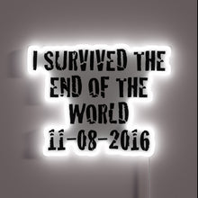 Load image into Gallery viewer, Neon Sign: &#39;We Survived The US Election Apocalypse&#39;