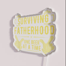 Load image into Gallery viewer, RGB Neon Father&#39;s Day Sign Gift Humorous Dad Beer Survival Quote