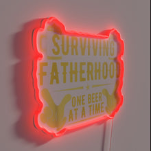Load image into Gallery viewer, Funny Beer-Themed Neon Sign for Fathers Day Survival Humor