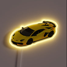 Load image into Gallery viewer, Glowing SVJ logo illuminated in vibrant RGB neon colors