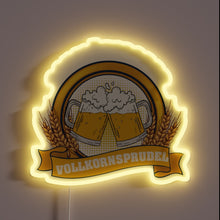 Load image into Gallery viewer, Vibrant, handcrafted Swabian whole grain prudel inspired neon art piece.
