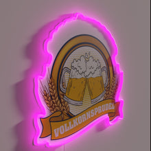 Load image into Gallery viewer, Retro-style LED sign displaying vibrant colors of Swabian Whole Grain Pride