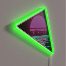 Load image into Gallery viewer, Synthwave Dreams RGB neon sign, side view lit showing the depth of the acrylic sign