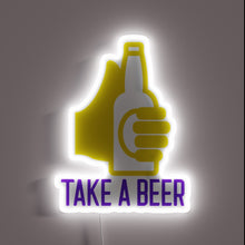 Load image into Gallery viewer, Neon Beer Sign with Color-Changing RGB LED Lighting Effects