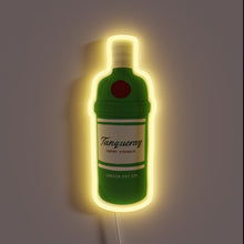 Load image into Gallery viewer, Tanqueray gin bottle turned into a glowing neon wall piece — bold, classy, and bar-ready.