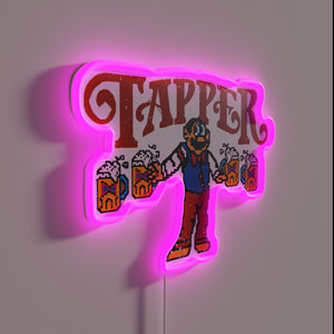 Electric Tapper logo in vibrant, colorful, and customizable RGB neon lights.