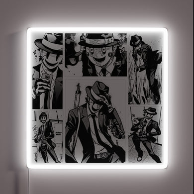 Vibrant Tenkuu Shinpan High Rise Invasion anime-inspired LED neon wall decoration.