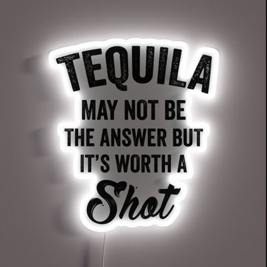 Vibrant neon sign for tequila enthusiasts to add some fun