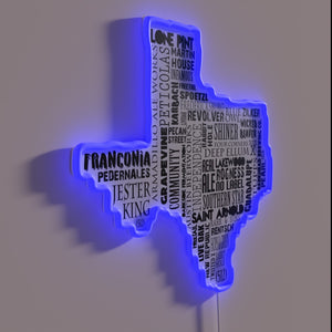 Hop to It: Vibrant Black Neon Sign for Texas Beer Enthusiasts