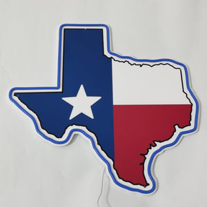 Texas State Flag neon led sign