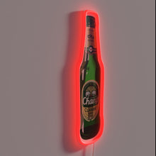 Load image into Gallery viewer, Authentic Thai bar decor, vibrant RGB neon beer bottle artwork