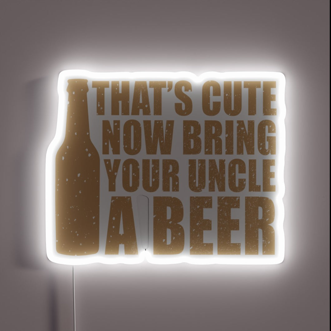 Add some humor to your bar with this quirky beer sign.