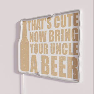 RGB Neon Sign, Humorous Beer Gift Idea for Funny Uncle