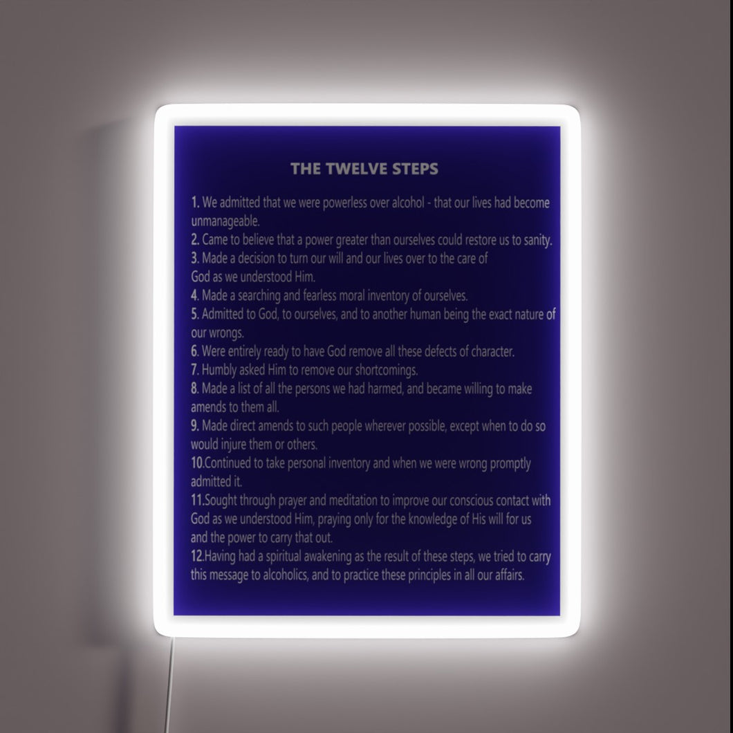 Recovery Inspiration Guidance Support Lighted Neon Sign with Colorful Letters