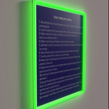 Load image into Gallery viewer, Recovery Journey Guidance: The 12 Steps Colorful Neon Sign Illumination