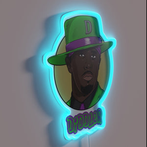 Vibrant neon art with customizable color options and sleek modern design.