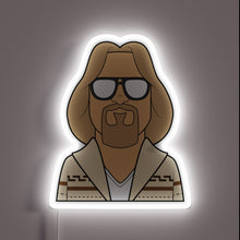 Load image into Gallery viewer, The Dude neon sign with white glow.