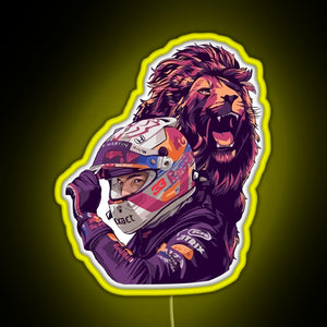 The Dutch Lion 33 RGB neon sign yellow