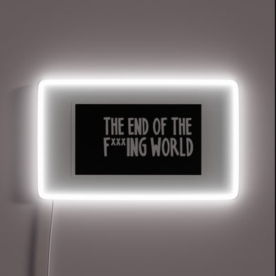 Apocalyptic Neon Sign with Vibrant RGB Colors and Edgy Message