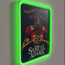 Load image into Gallery viewer, Vibrant RGB Neon Sign Featuring The Goat Sam Adams Logo