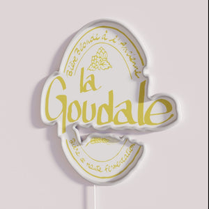 Vibrant RGB LED Bar Sign with customizable name goudale logo display