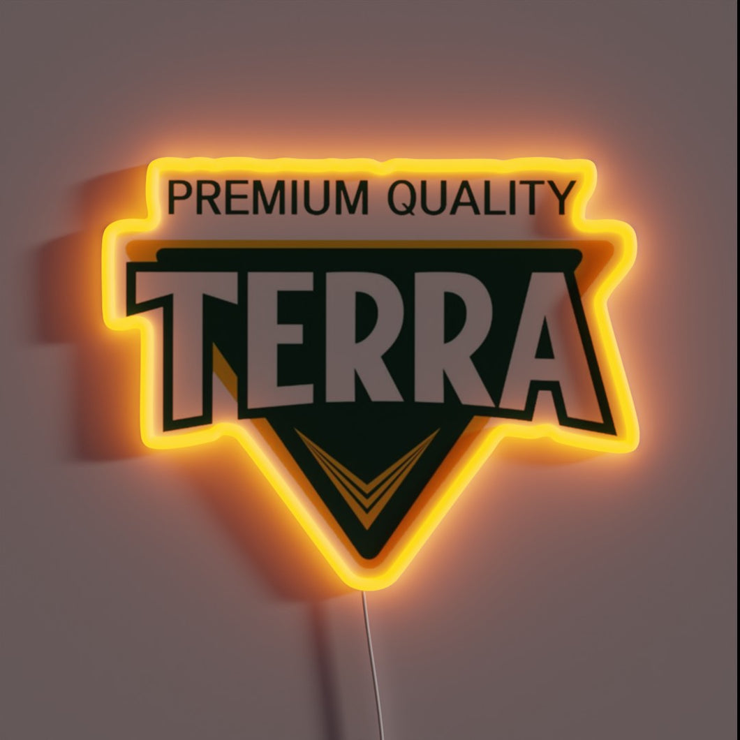 A vibrant, colorful RGB lighted sign for any gamer's space.