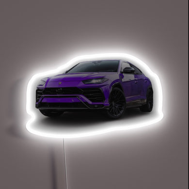Brighten up your space with this vibrant Lamborghini logo glow