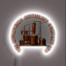 Load image into Gallery viewer, Vibrant RGB Sign Illuminates the Moonshine Distillery&#39;s Legendary Crafted Spirits